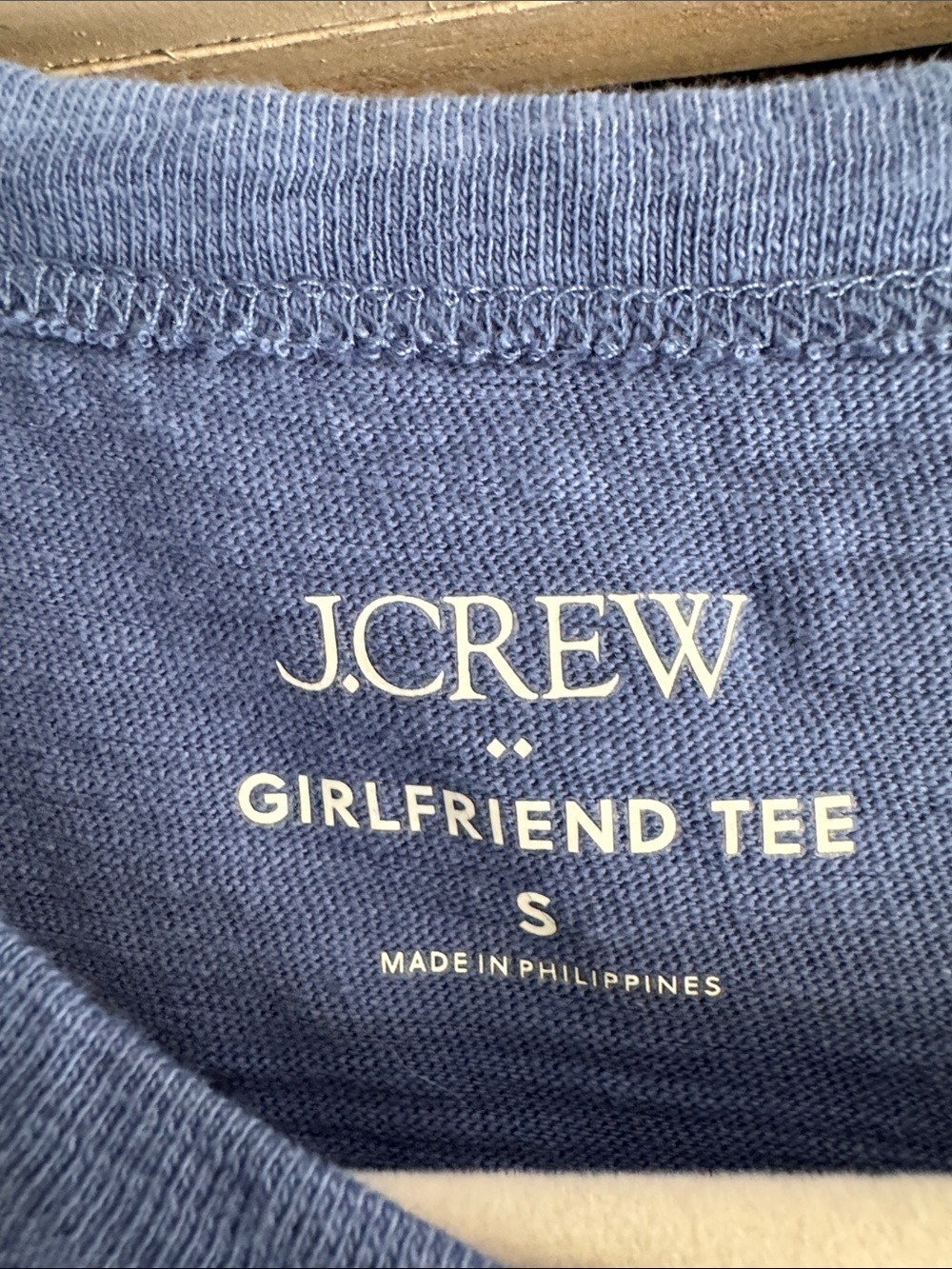 J. Crew Blue Long-Sleeve Girlfriend Tee SZ Small - Picture 2 of 4